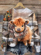 Highland Cow Fall Western Sweatshirt