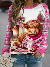 Women's Highland Cow Christmas Sweatshirt