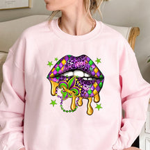 Mardi Gras Lips Sweatshirt