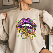 Mardi Gras Lips Sweatshirt