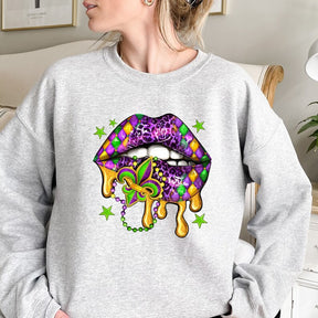 Mardi Gras Lips Sweatshirt