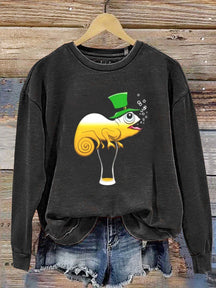 Eagerlys Funny Drink Beer St Patricks Day  Casual  Sweatshirt