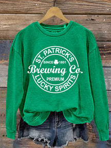 Eagerlys St. Patrick's Day Print Casual  Sweatshirt