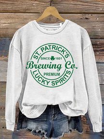 Eagerlys St. Patrick's Day Print Casual  Sweatshirt