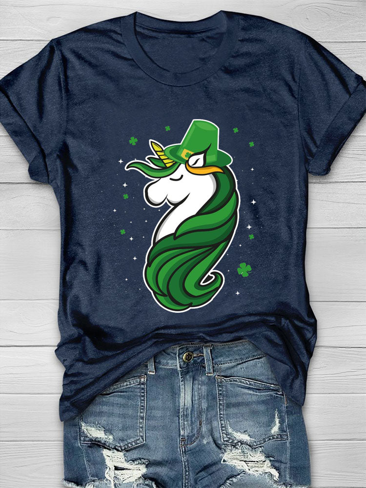 Eagerlys St. Patrick's Day Unicorn Tall Short Sleeve T-Shirt