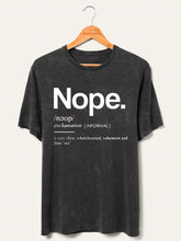 Funny Nope Graphic Washed T-Shirt