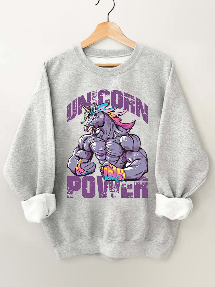 Unicorn Power Vintage Gym Sweatshirt