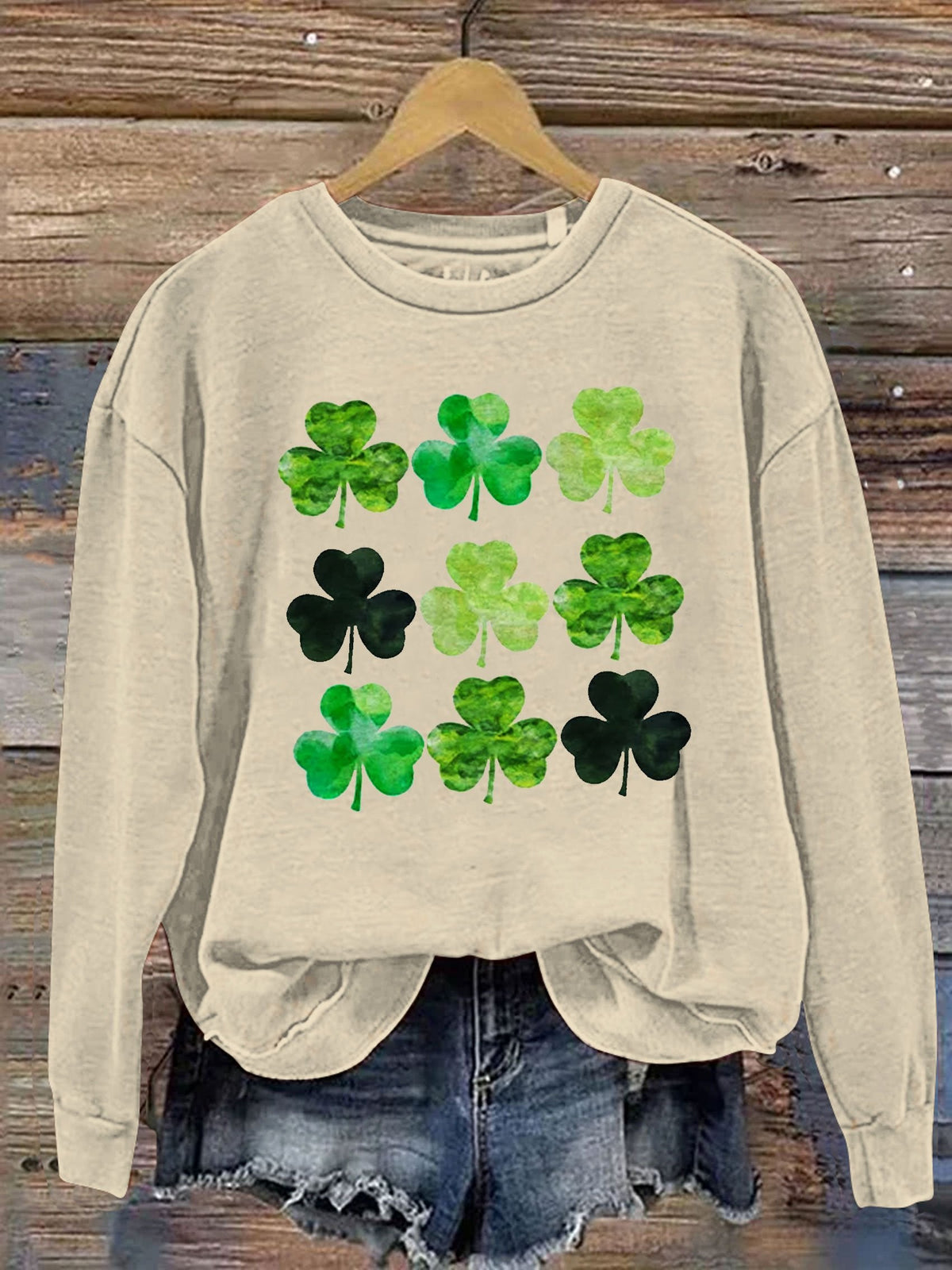 Eagerlys St. Patrick's Day Print Casual  Sweatshirt