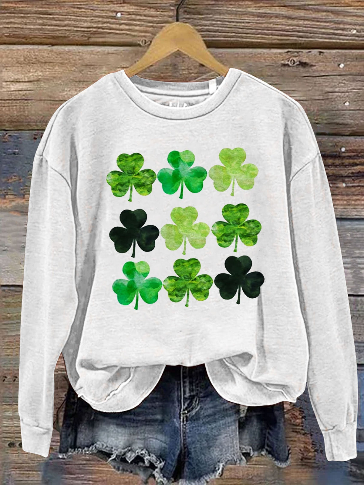 Eagerlys St. Patrick's Day Print Casual  Sweatshirt