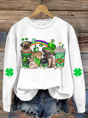 Eagerlys Women's St. Patrick's Day Printed Long Sleeve Sweatshirt