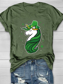 Eagerlys St. Patrick's Day Unicorn Tall Short Sleeve T-Shirt