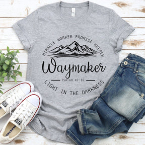 Waymaker Miracle Worker Promise Keeper Christian Tee