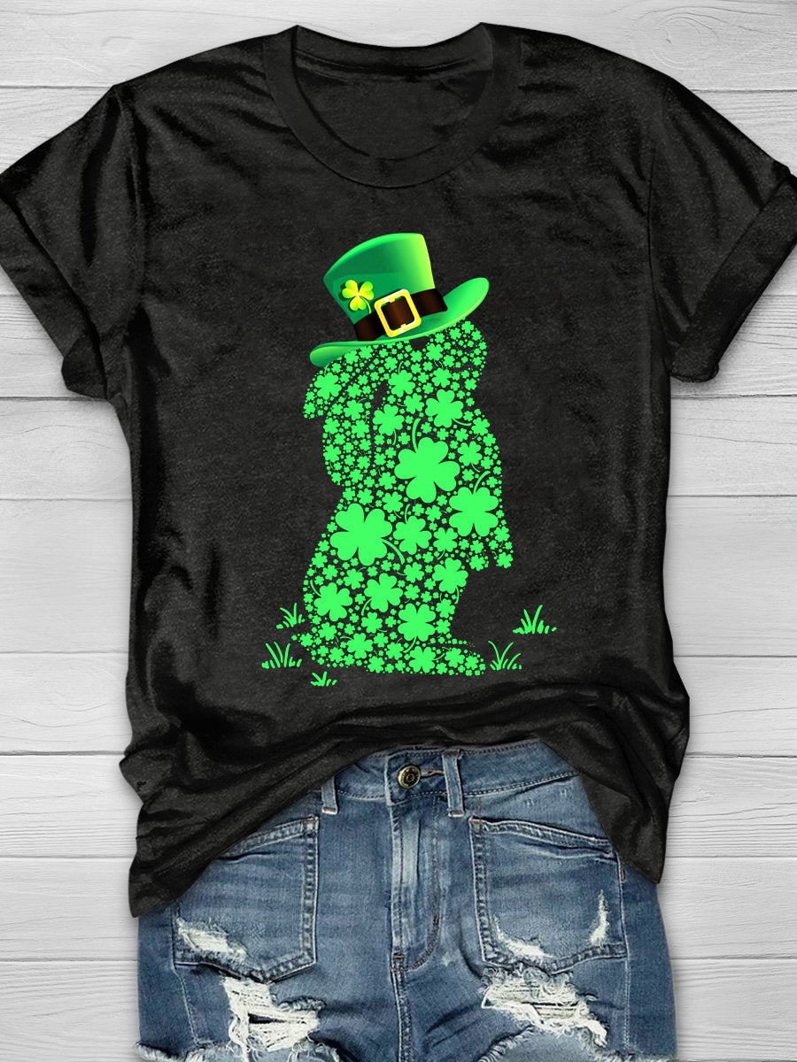 Eagerlys Rabbit Four Leaf Clover Short Sleeve T-shirt