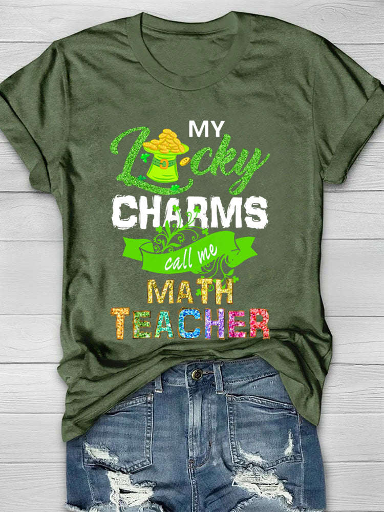 Eagerlys Patricks Day Math Teacher T-shirt