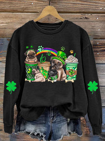 Eagerlys Women's St. Patrick's Day Printed Long Sleeve Sweatshirt