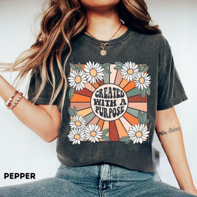 Here Comes the Sun Boho Flower T-Shirt