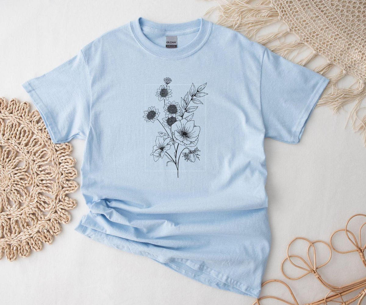 Minimalist Floral Bouquet Shirt