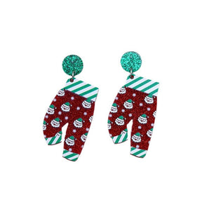 Santa Claus Christmas Pants Earrings