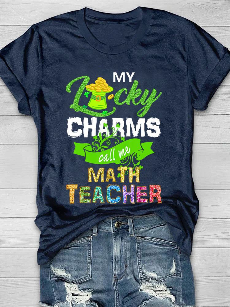 Eagerlys Patricks Day Math Teacher T-shirt