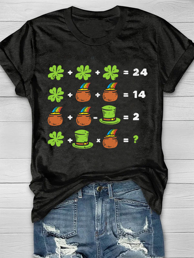 Eagerlys Patricks Day Math Teacher T-shirt-4