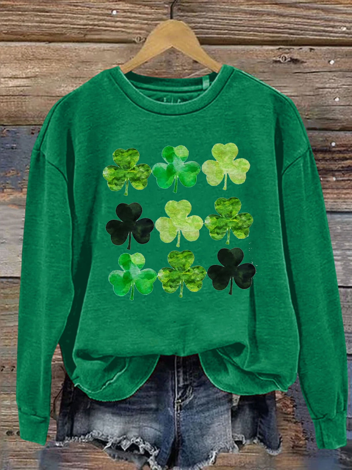 Eagerlys St. Patrick's Day Print Casual  Sweatshirt