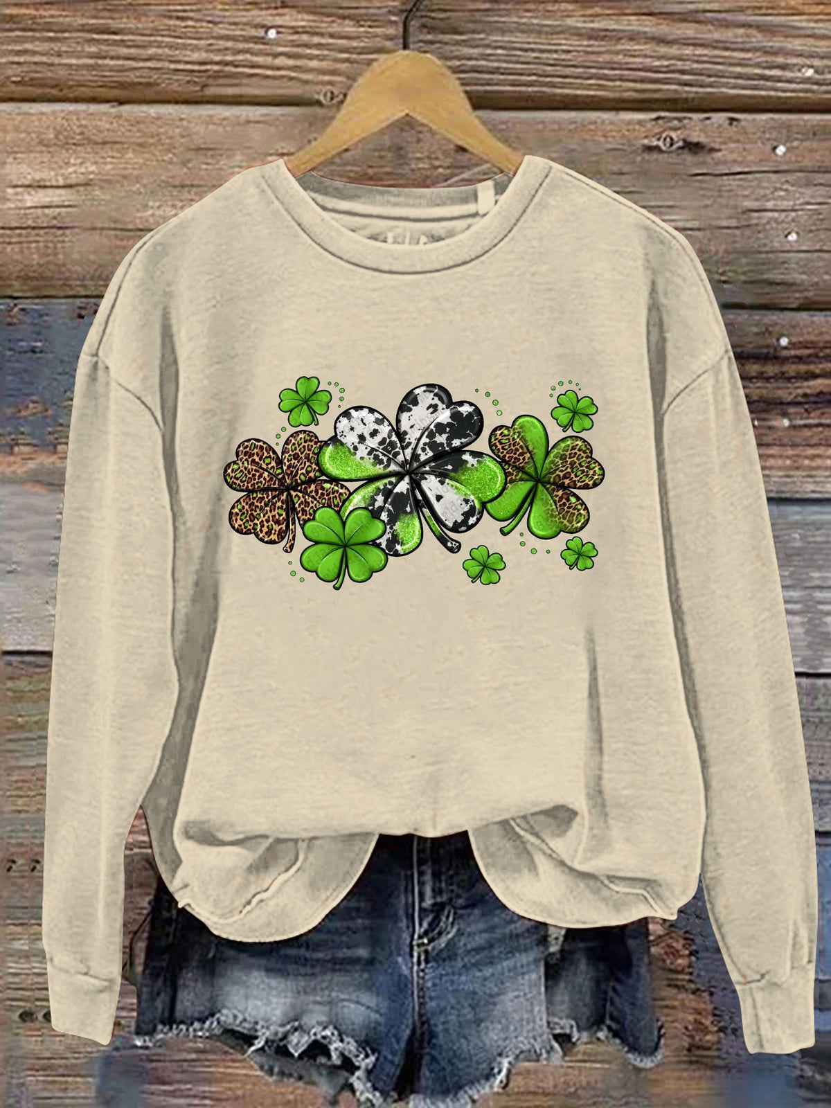 Eagerlys St. Patrick's Day Print Casual  Sweatshirt