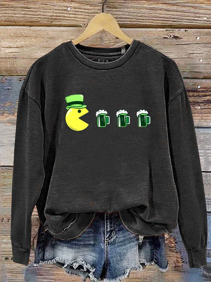 Eagerlys Funny Drink Beer St Patricks Day   Casual  Sweatshirt