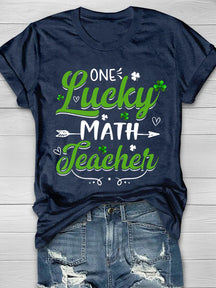 Eagerlys Patricks Day Math Teacher T-shirt-3