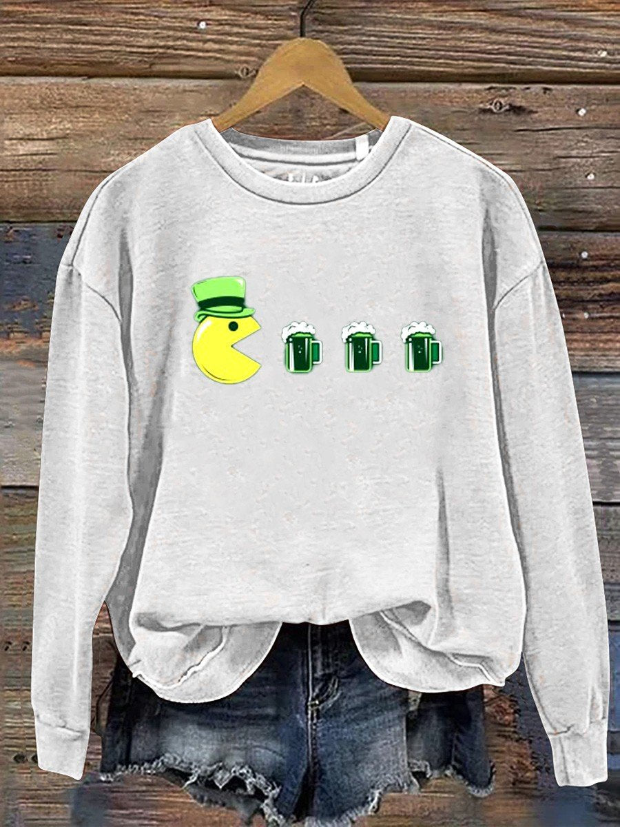 Eagerlys Funny Drink Beer St Patricks Day   Casual  Sweatshirt