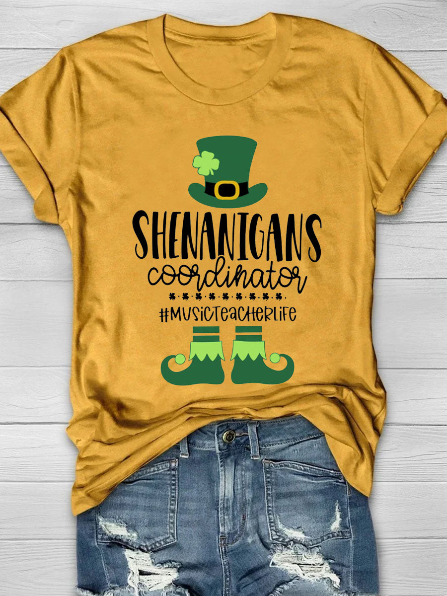 Eagerlys Shenanigans Coordinator Short Sleeve T-shirt