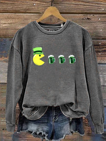 Eagerlys Funny Drink Beer St Patricks Day   Casual  Sweatshirt