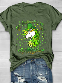 Eagerlys St. Patrick's Day Is Magical Short Sleeve T-Shirt