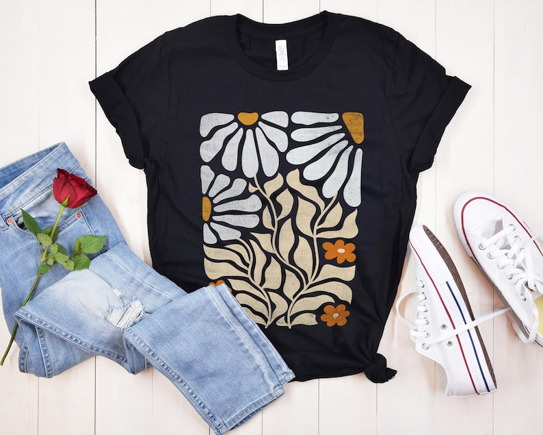 Flowers Tshirt Boho Wildflowers Tshirt