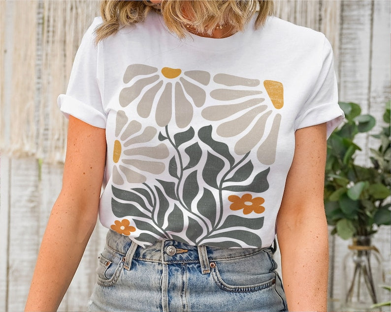 Flowers Tshirt Boho Wildflowers Tshirt