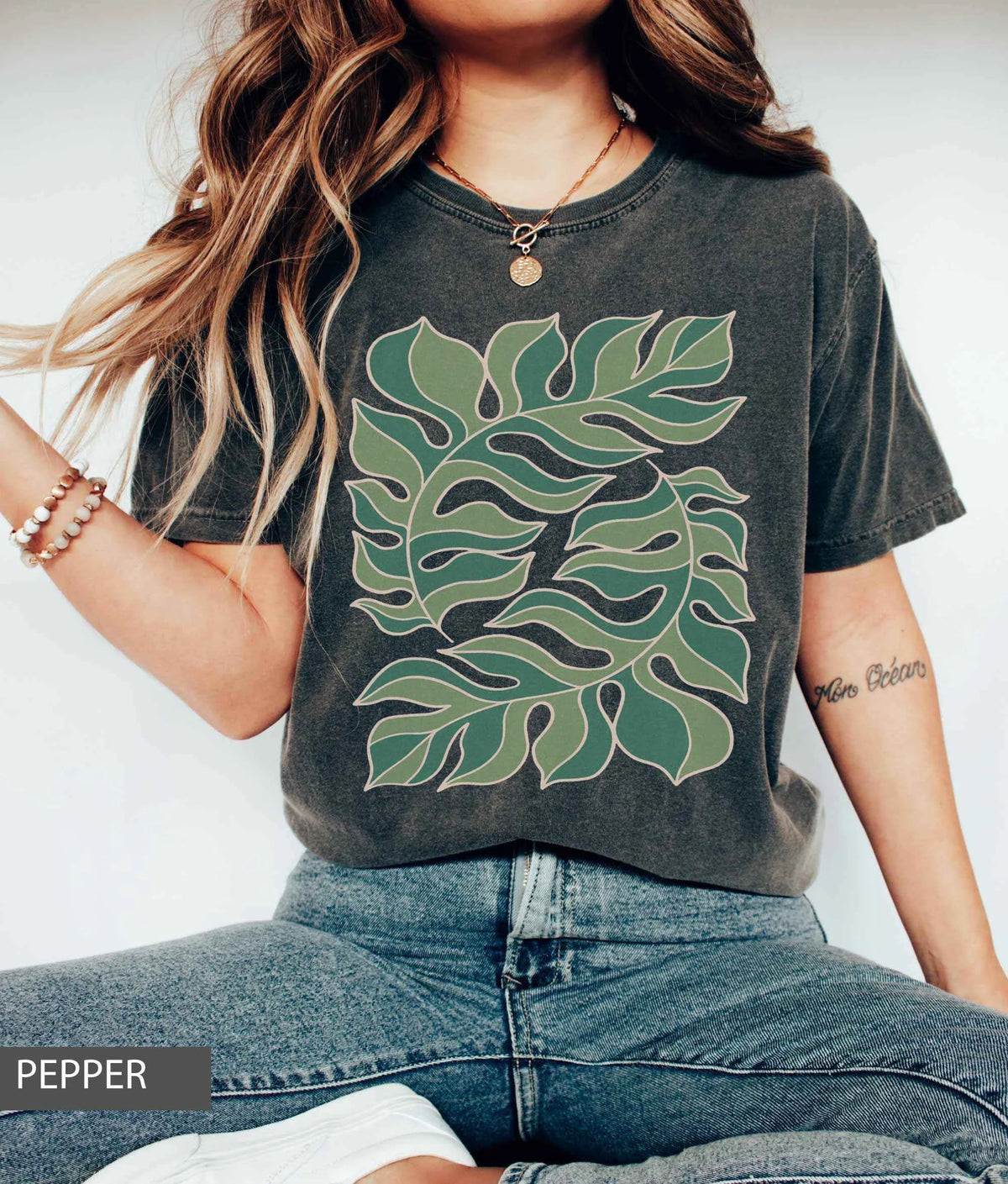 Boho Palm Cozy Color Vintage Graphic T-Shirt