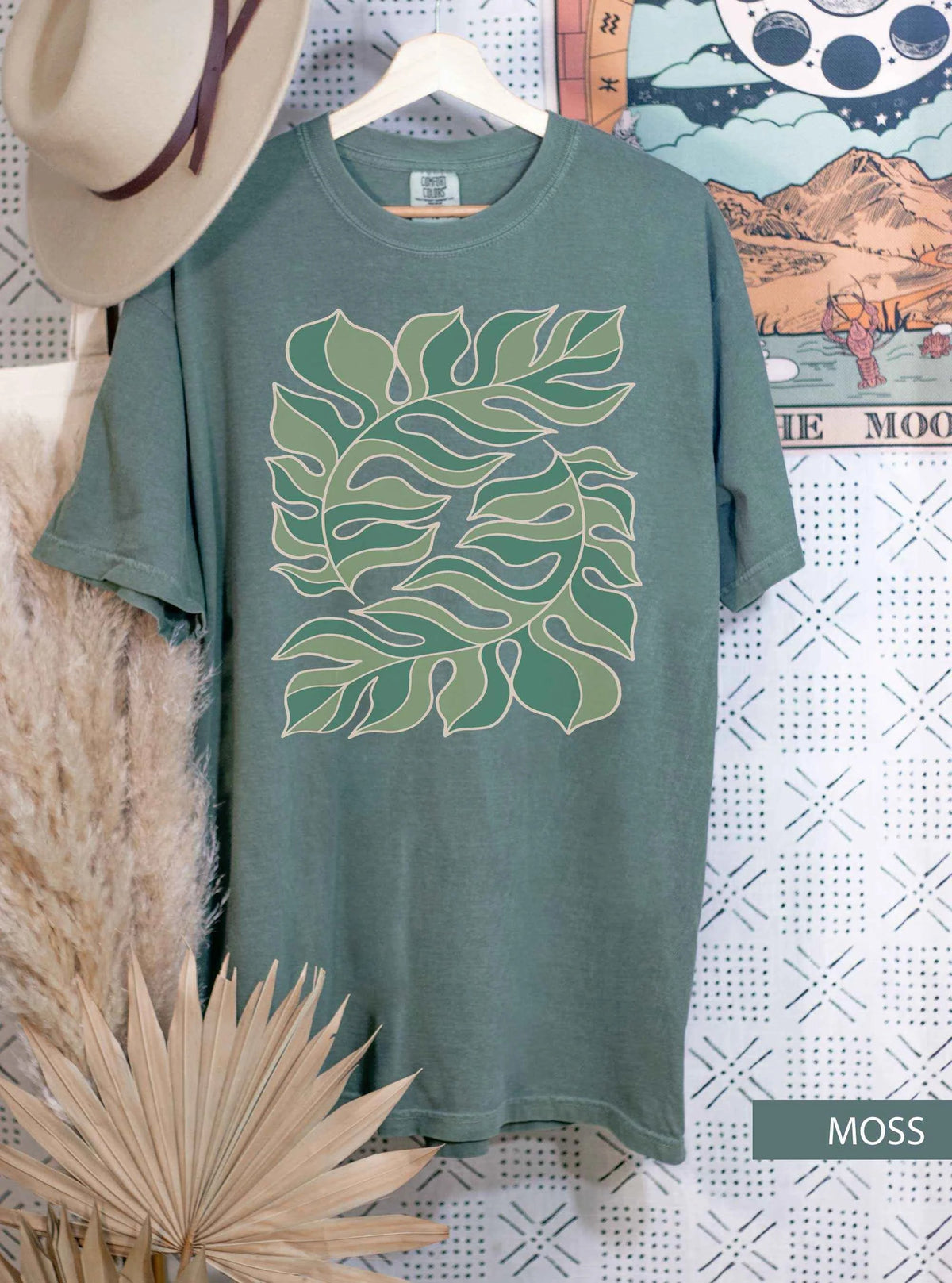 Boho Palm Cozy Color Vintage Graphic T-Shirt