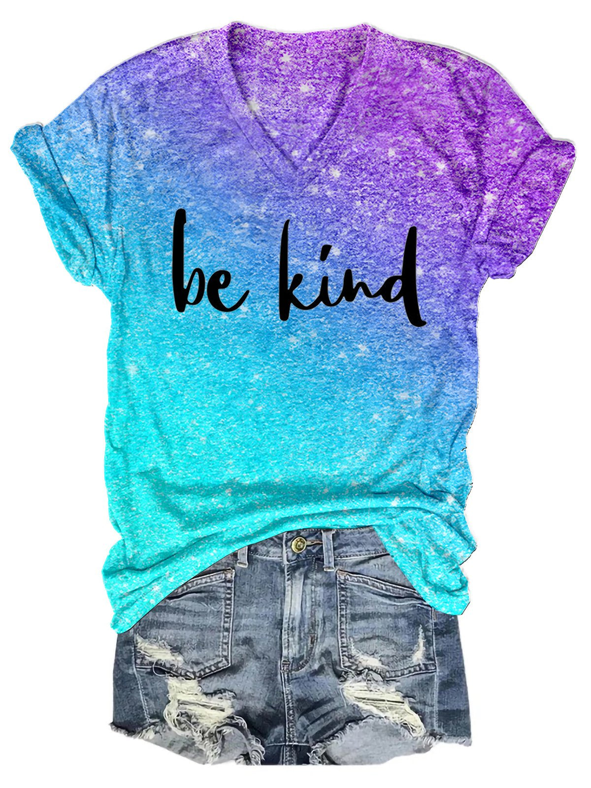 Women's Be Kind Print Casual  T-shirt