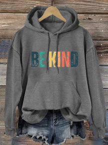 Unisex Women's Men's Be Kind Suicide Prevention Awareness Print Casual Hoodie