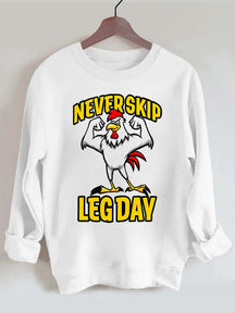 Never Skip Leg Day Vintage Gym Sweatshirt