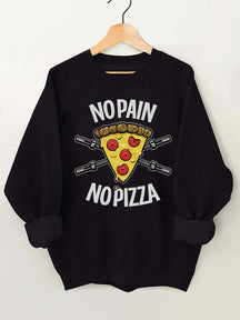 No Pain No Pizza Vintage Gym Sweatshirt