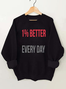 1% Better Every Day Vintage Gym Sweatshirt