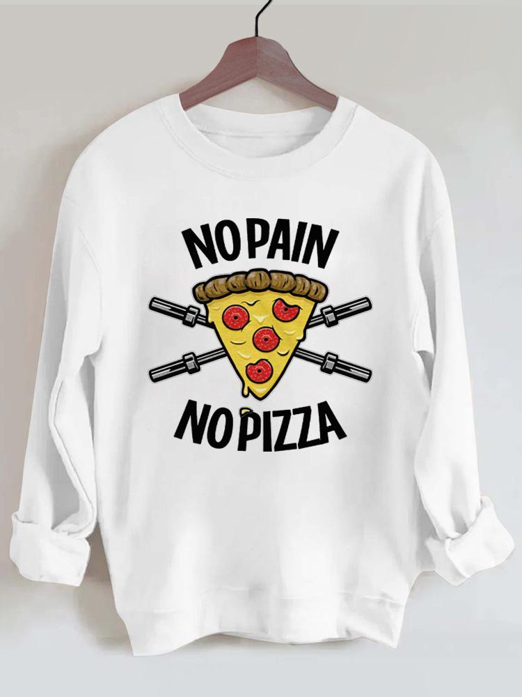 No Pain No Pizza Vintage Gym Sweatshirt