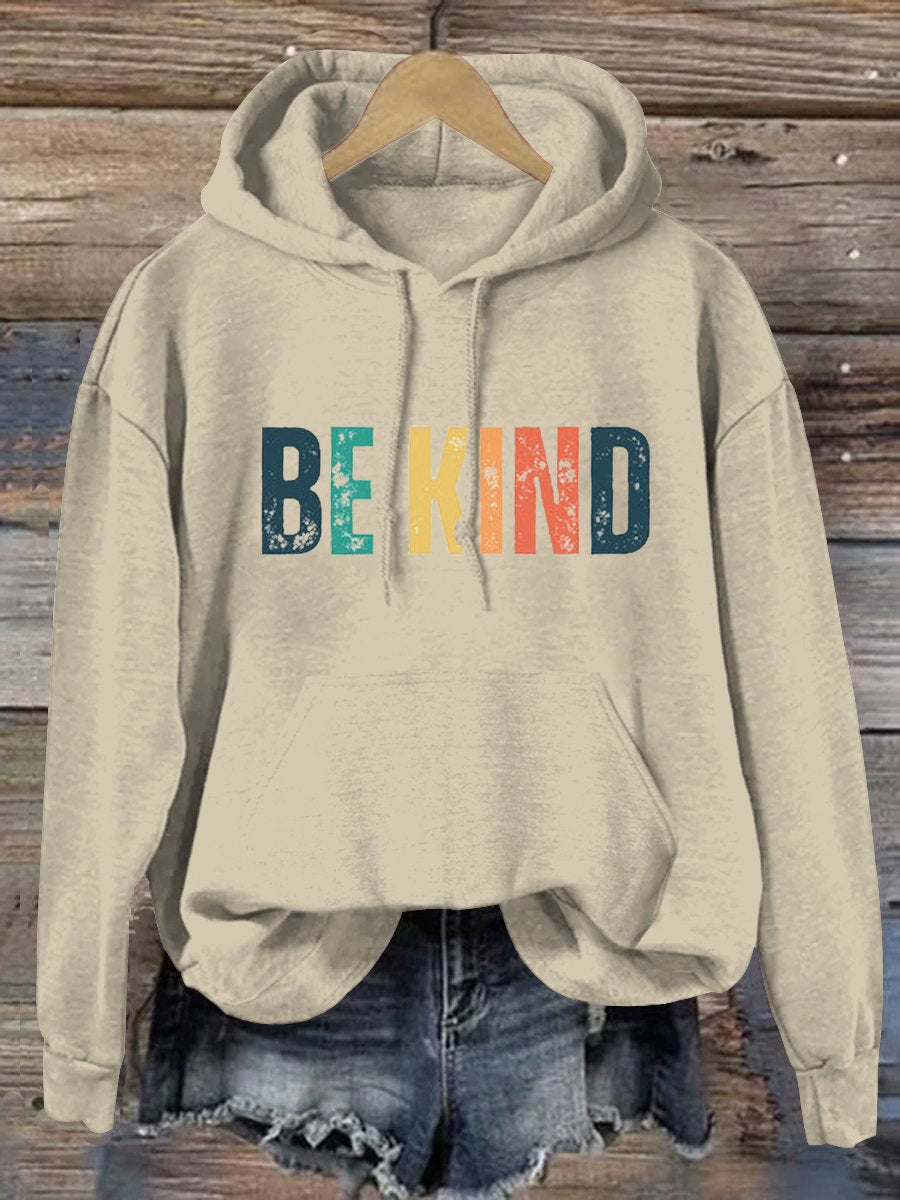 Unisex Women's Men's Be Kind Suicide Prevention Awareness Print Casual Hoodie