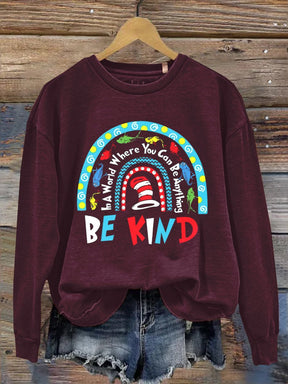 Rainbow Be Kind Teacher Casual Sweatshirt