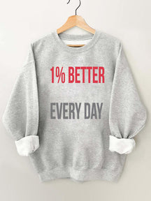 1% Better Every Day Vintage Gym Sweatshirt