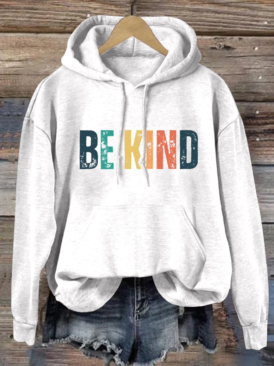 Unisex Women's Men's Be Kind Suicide Prevention Awareness Print Casual Hoodie