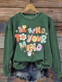 Mental Health Inspirational You Are Important Treat Your Heart Round Neck Casual Printed Sweatshirt