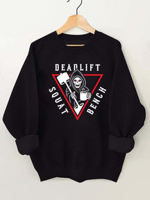 Deadlift Bench Squat Vintage Gym Sweatshirt