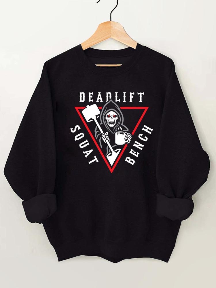 Deadlift Bench Squat Vintage Gym Sweatshirt