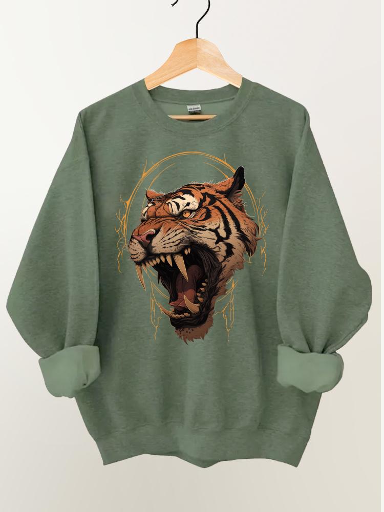 fierce tiger head Gym Sweatshirt